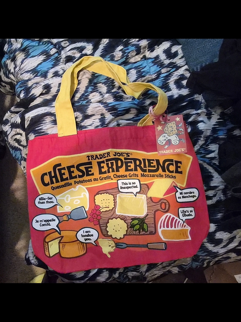 Trader Joe's Cheese Expirience Canvas Tote